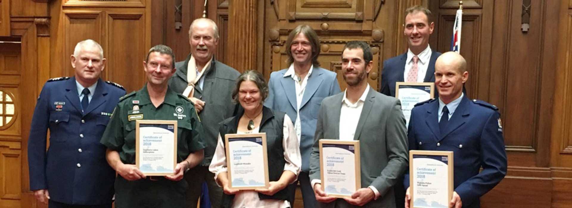 Award of recognition for Search and Rescue