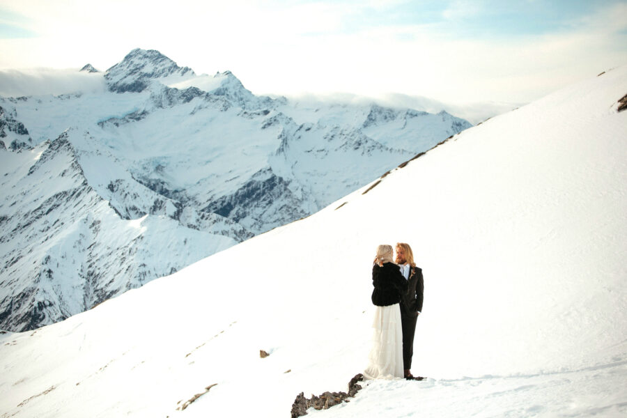 Fog Peak Wanaka Heli Wedding Winter