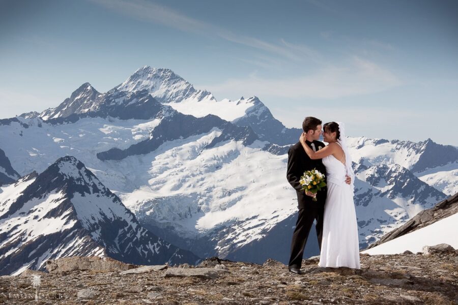 Fog Peak Wanaka Heli Wedding Summer